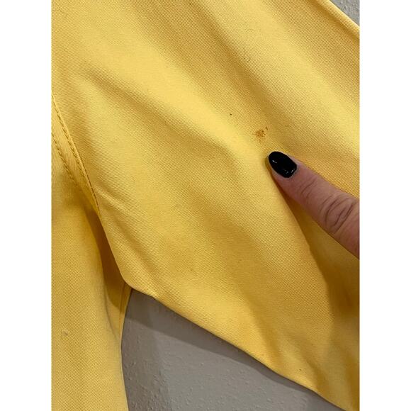 Yellow Rhinestone Studded Western Denim Jacket Snap Buttons Cowboy Rodeo - Picture 6 of 11